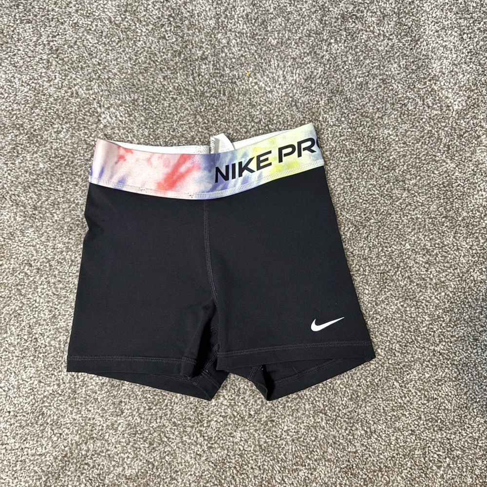 Nike Black Shorts with Multicolor Waistband